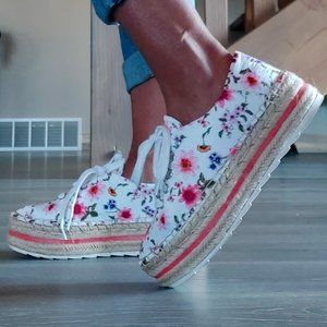Guess Floral platforms espadrilles